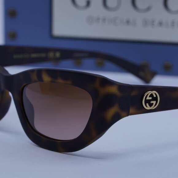 Gucci GG1784S 002 Cat Eye Sunglasses - Dark Havana/Brown main image 7